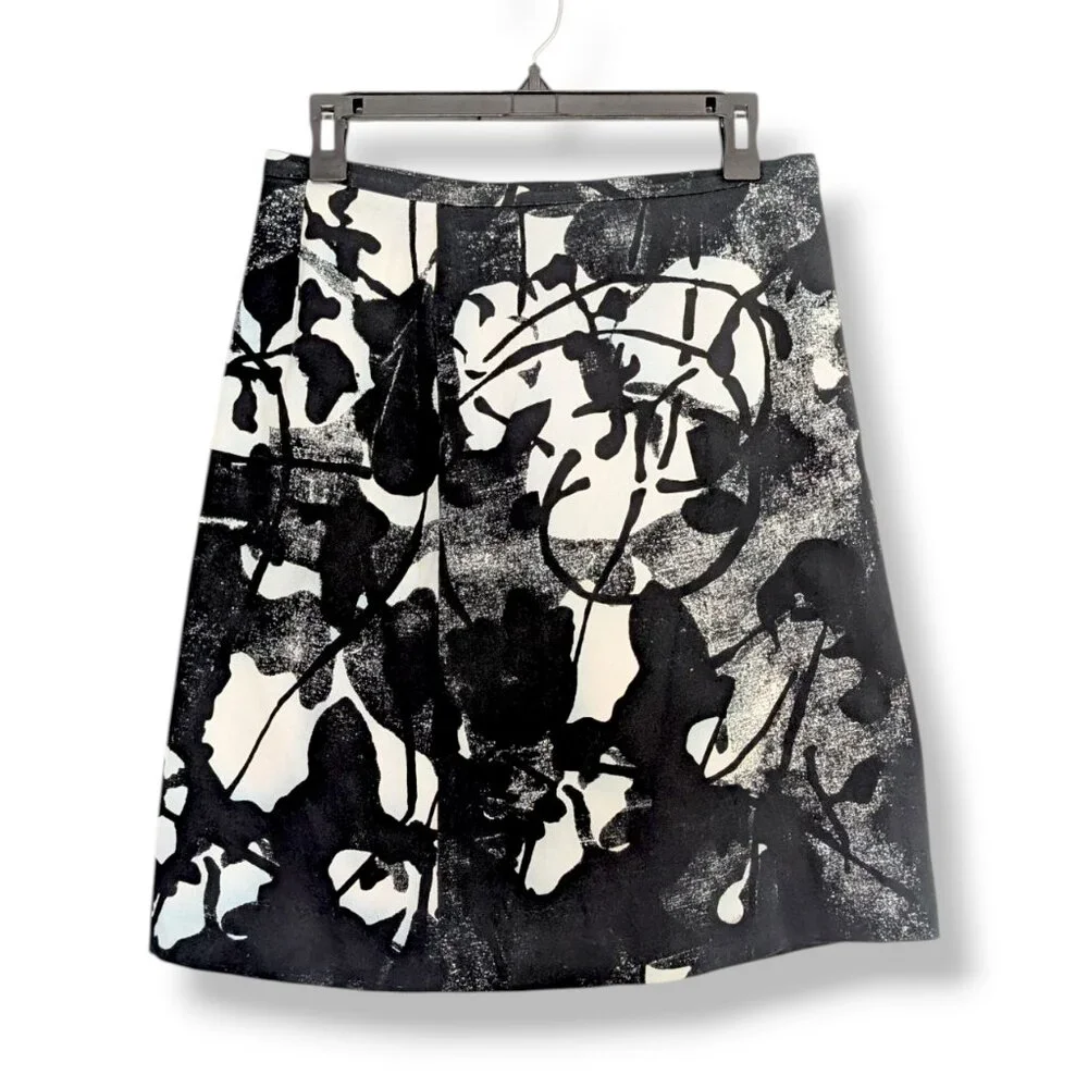 Piazza Sempione made in Italy Rorschach abstract art high rise skirt IT 46